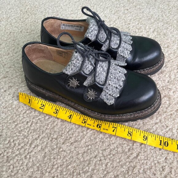 VTG Geier Wally Austria Lugsole Kilty Oxfords Shoes Women's 5 EU 35 Leather - Picture 8 of 8